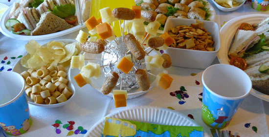 fiesta de cumpleaños comida infantil