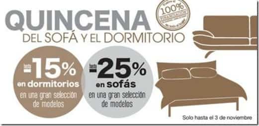 Dormitorios y sofás con descuento en el Corte Inglés